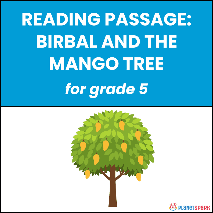Class 5 Reading Passage on Birbal and the Mango Tree