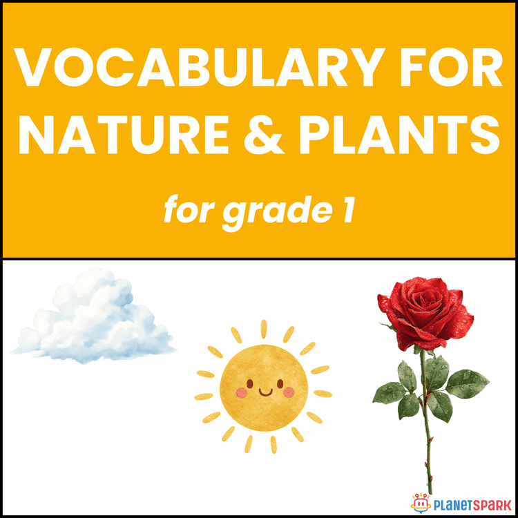 Class 1 English Worksheet for Nature and Plants