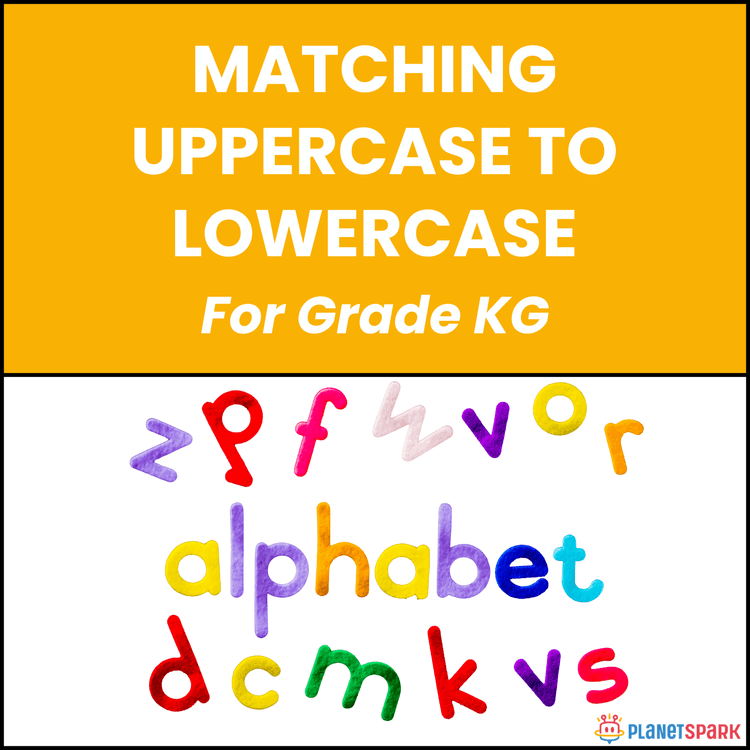 Class KG English Worksheet on Matching Letters