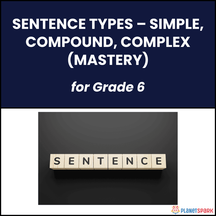 Class 6 Worksheet on Sentence Types Mastery
