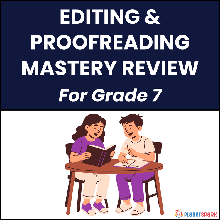 Class 7 English Worksheet on Editing & Proofreading Review
