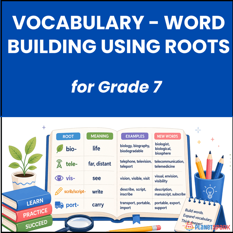Class 7 Worksheet on Word Building with Roots
