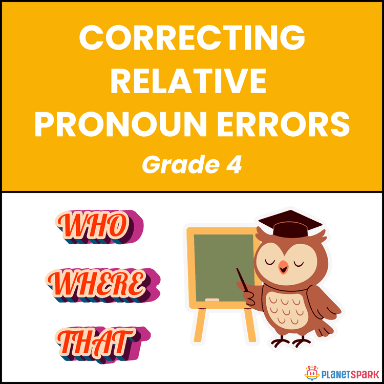 Class 4 Grammar Worksheet on Relative Pronouns
