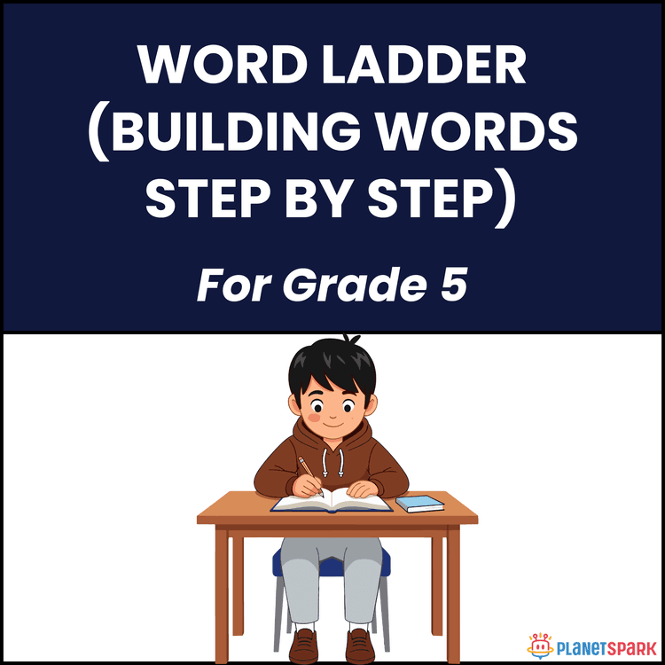 Class 5 English Worksheet on Word Ladder Activities