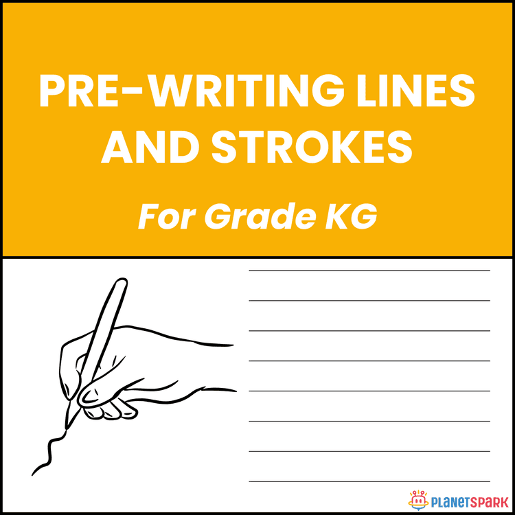 Class KG English Worksheet on Pre Writing Lines