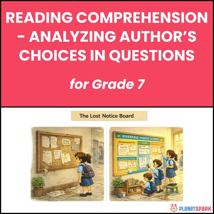 Class 7 English Worksheet on Author’s Choices