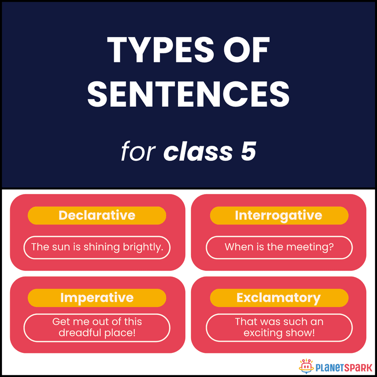 Class 5 Worksheet on Types of Sentences