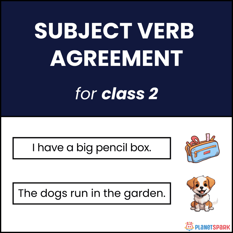 Class 2 English Worksheet: Subject-Verb Agreement