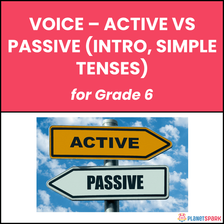 Class 6 Worksheet on Active and Passive Voice