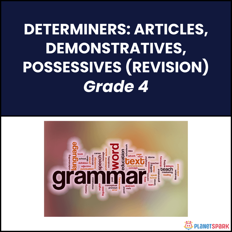 Class 4 Determiners Grammar Worksheet 