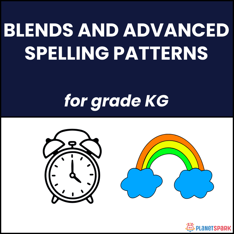 Class KG English Grammar Worksheet Blends Patterns