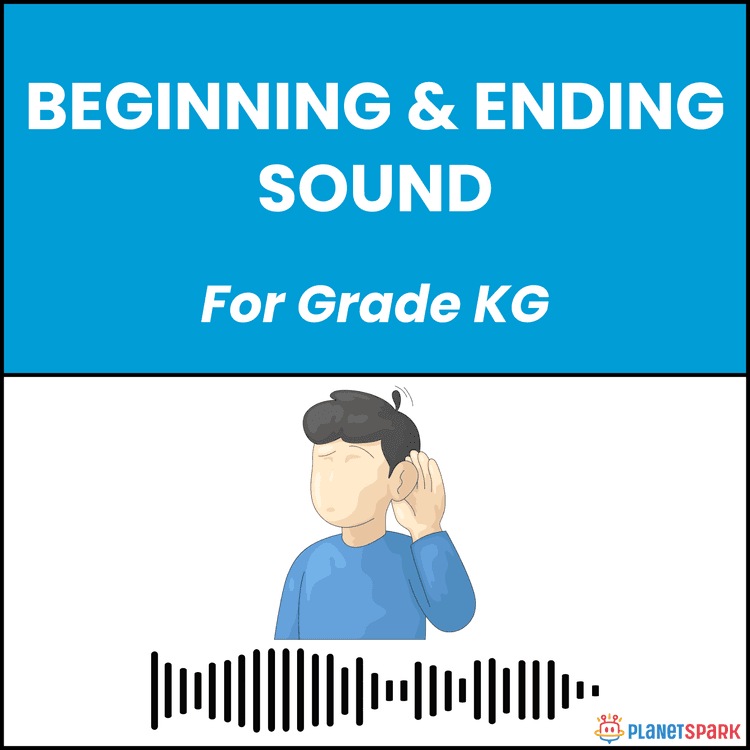 Class KG English Worksheet on Beginning and Ending Sounds