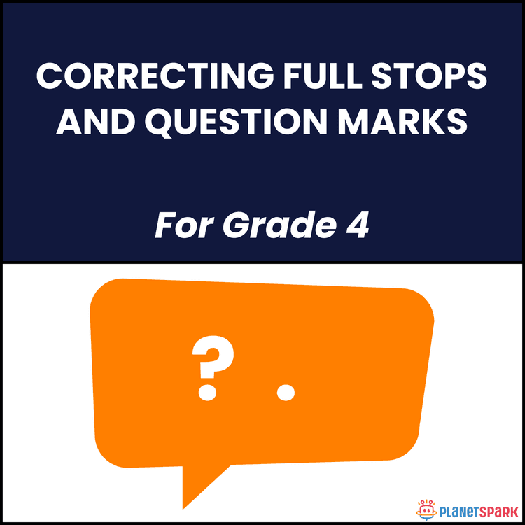 Class 4 Grammar Worksheet on End Punctuation