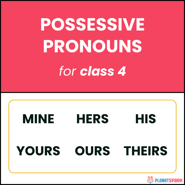 Class 4 Worksheet on Possessive Pronouns
