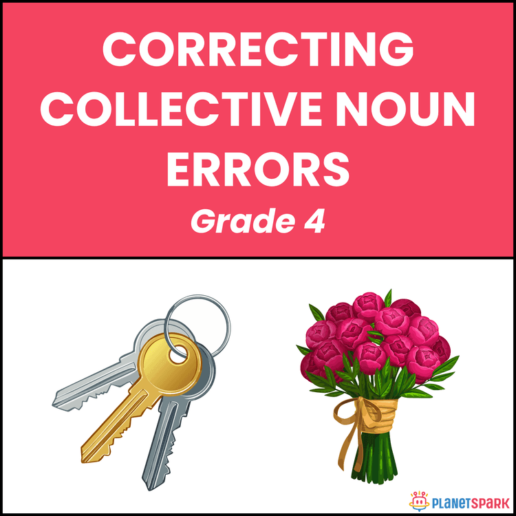 Class 4 Grammar Worksheet on Collective Noun Errors