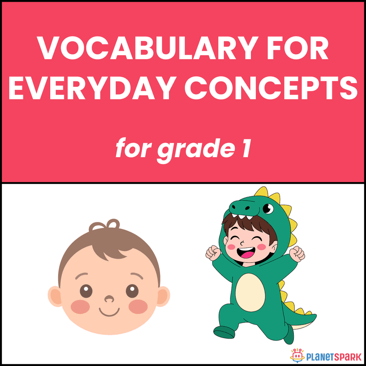 Class 1 Worksheet for Everyday Concepts Vocabulary