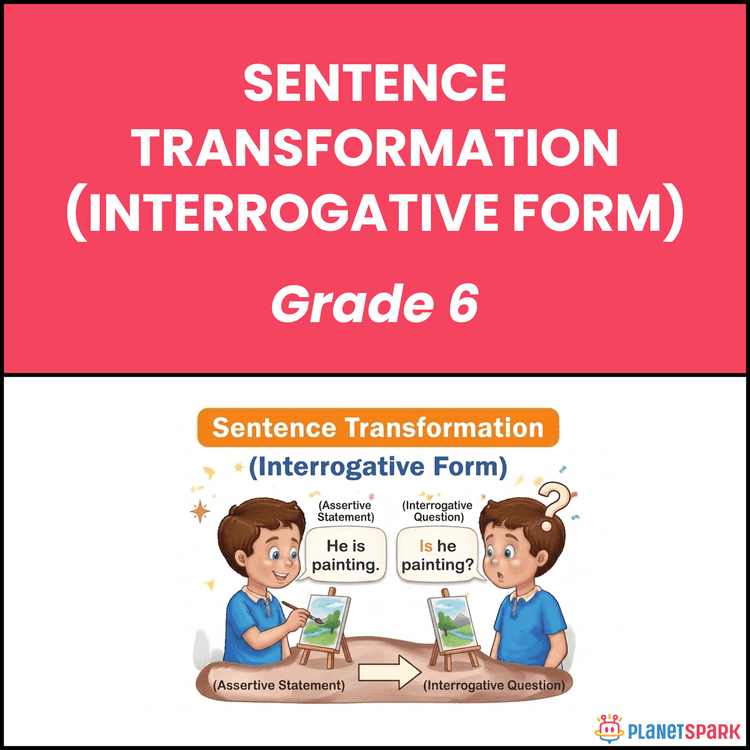 Class 6 Interrogative Form Sentence Worksheet
