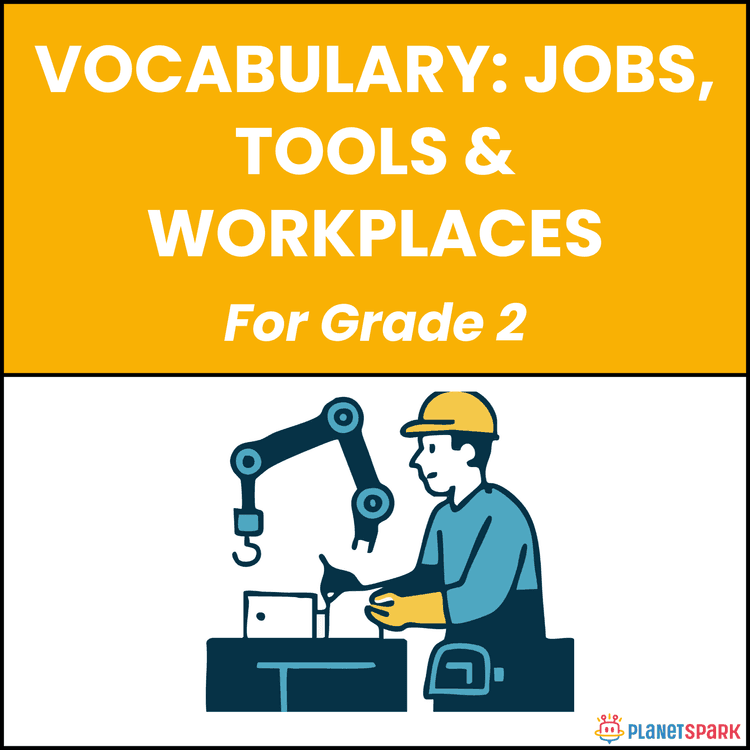 Class 2 English Worksheet on Jobs and Tools Work