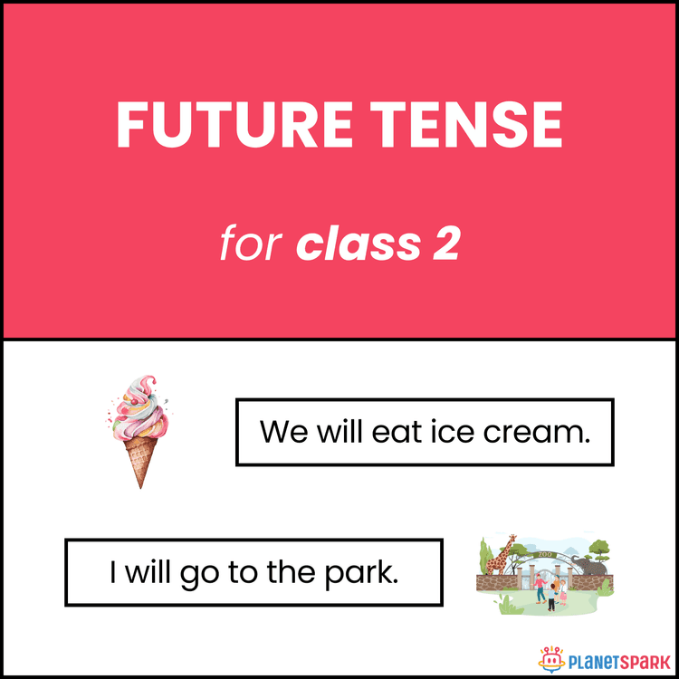 Class 2 Grammar Worksheet on Future Verb Tenses