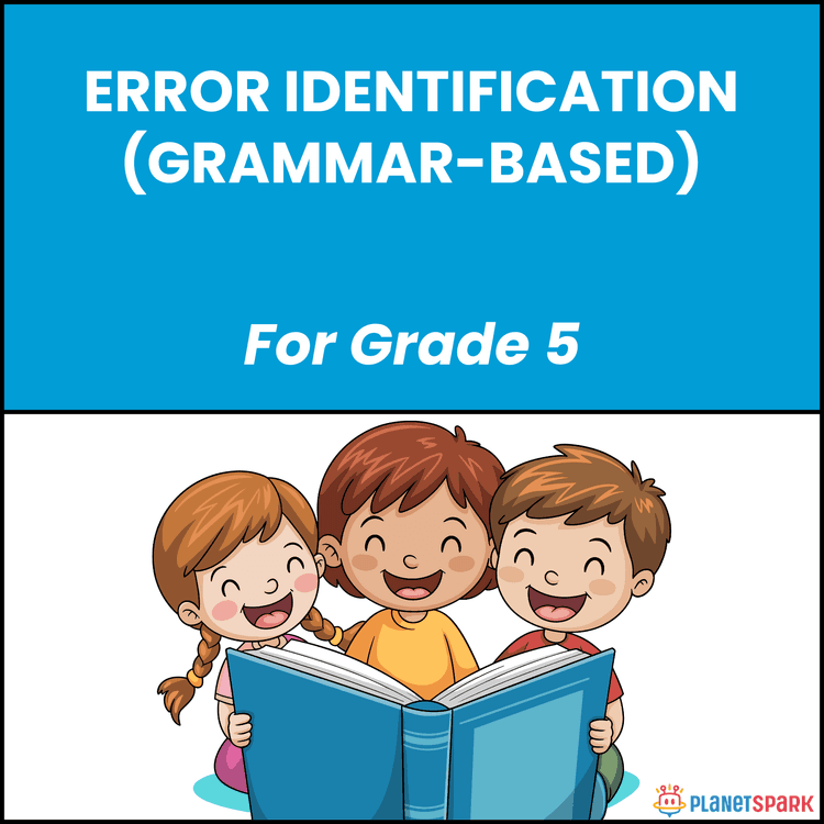 Class 5 Grammar Worksheet on Error Identification