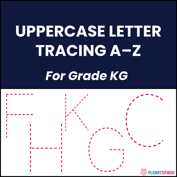 Class KG English Worksheet on Uppercase Letter Tracing