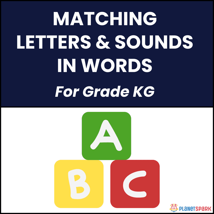 Class KG English Worksheet on Matching Letters and Sounds