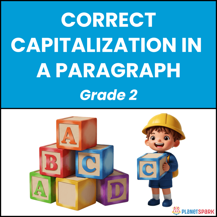 Class 2 Choosing Correct Capital Letters Worksheet