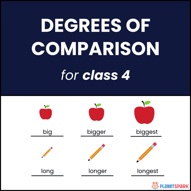 Class 4 Grammar Worksheet Degrees of Comparison