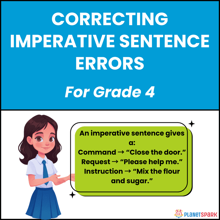 Class 4 English Worksheet on Imperative Sentences