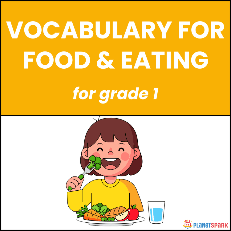Class 1 Worksheet for Food and Eating Vocabulary