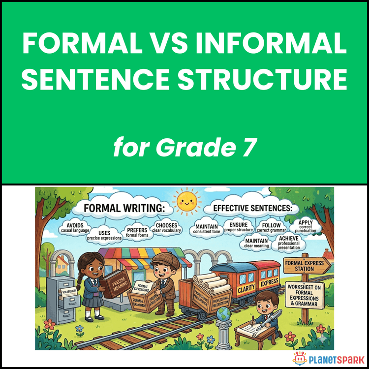 Class 7 Worksheet on Formal and Informal Style