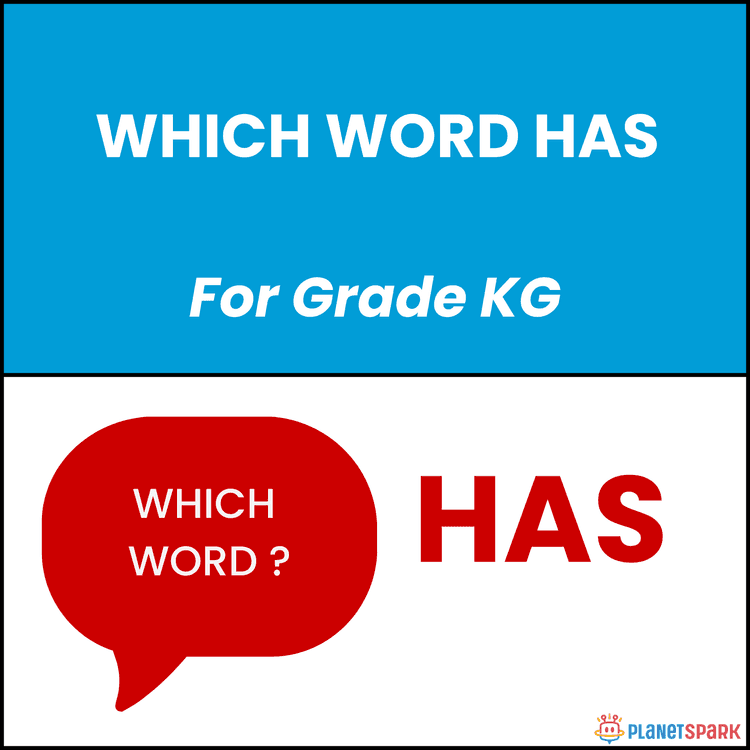 Class KG English Worksheet on Identifying Words