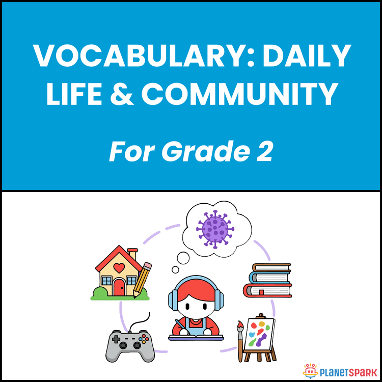 Class 2 English Worksheet on Daily Life Community