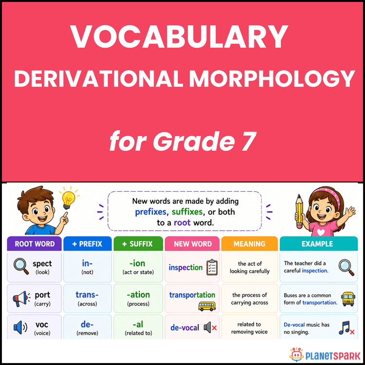 Class 7 Worksheet on Derivational Morphology