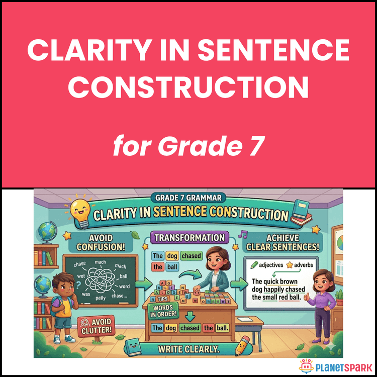 Class 7 Worksheet on Sentence Clarity Skills