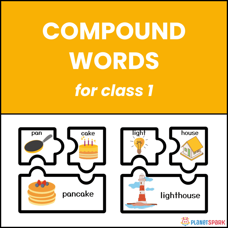 Class 1 Grammar Worksheet on Compound Words