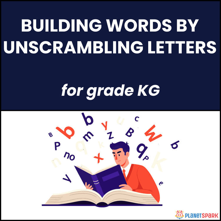 Class KG English Worksheet Build Words Unscramble Letters