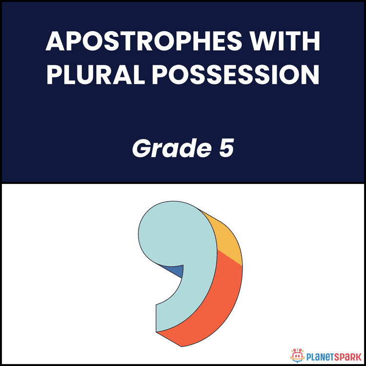 Class 5 Grammar Worksheet on Apostrophes in Plurals