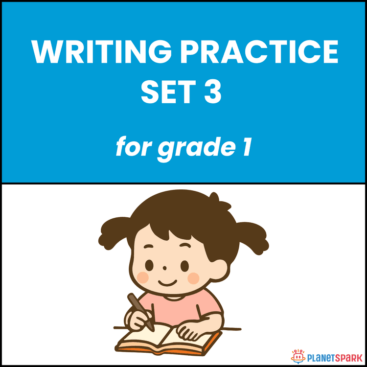 Class 1 Worksheet on Writing Practice Set 3