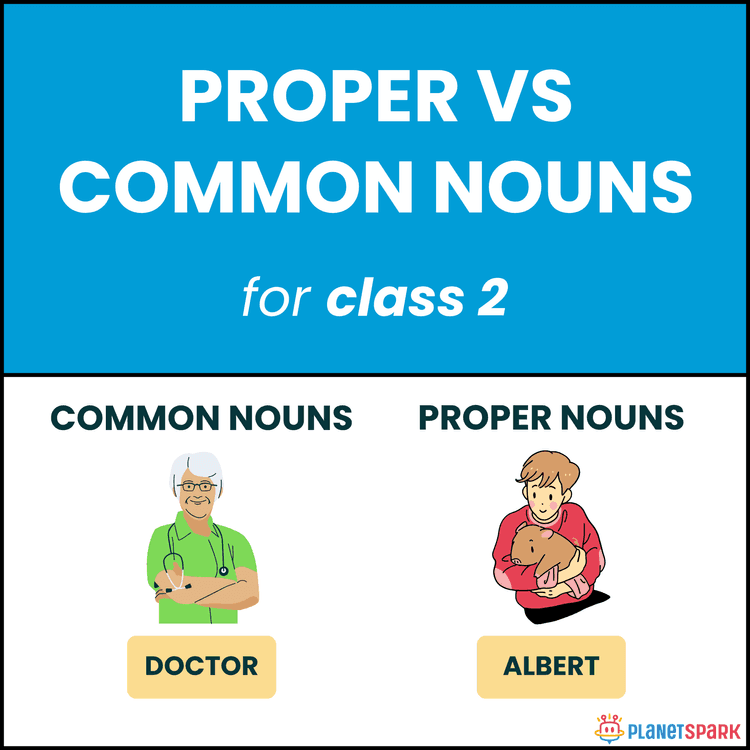Class 2 Worksheet – Proper vs Common Nouns