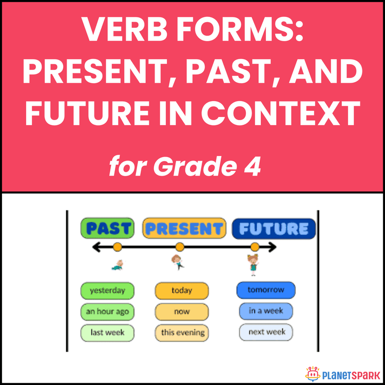 Class 4 Present Past Future Verbs Worksheet