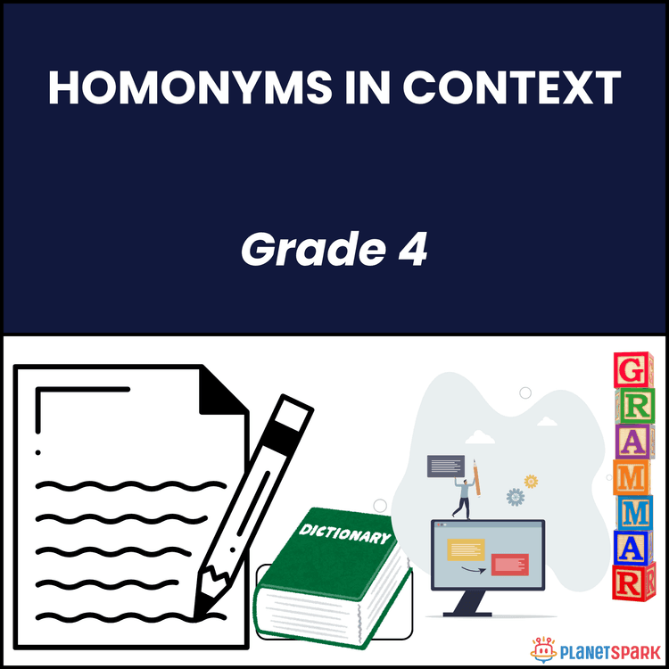 Class 4 Worksheet for Homonyms in Context