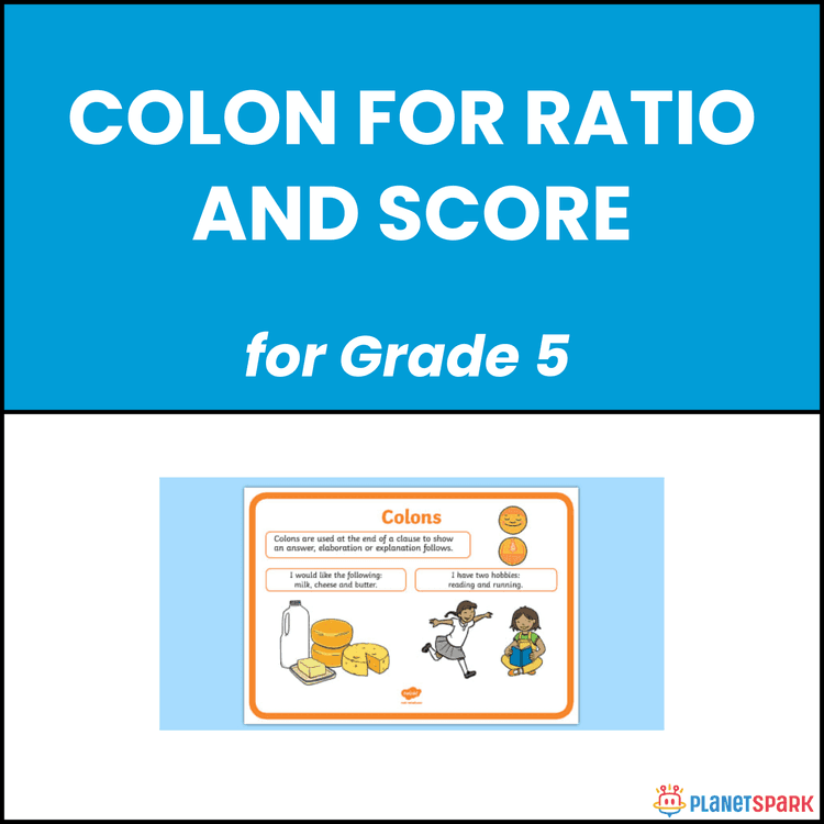 Class 5 Colon Ratio Score English Worksheet