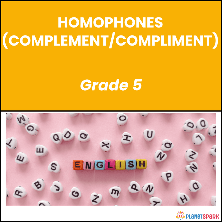 Class 5 English Worksheet on Homophones 