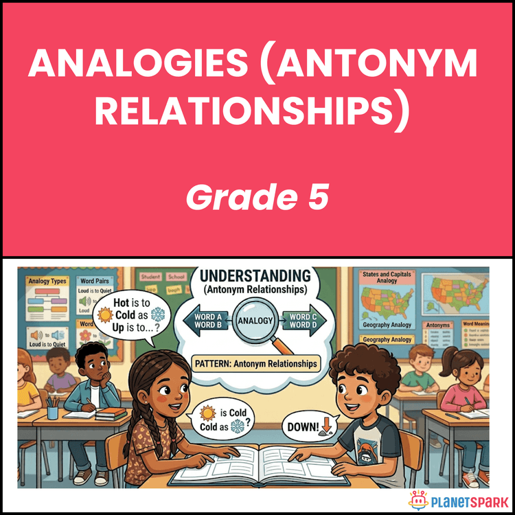 Class 5 Grammar Worksheet on Analogies 