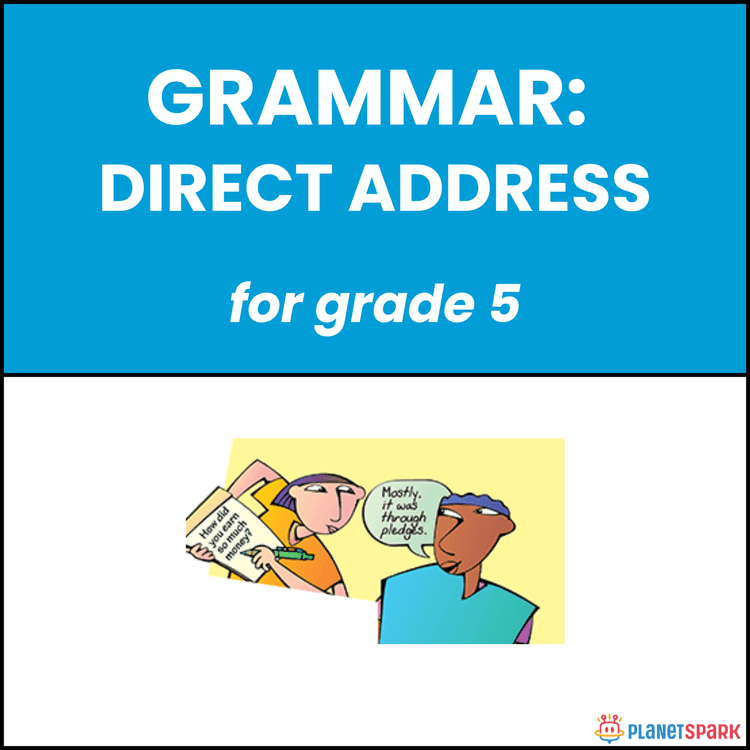 Class 5 Grammar Worksheet on Direct Address