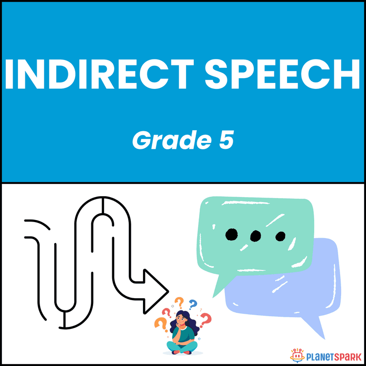Class 5 Indirect Speech English Worksheet