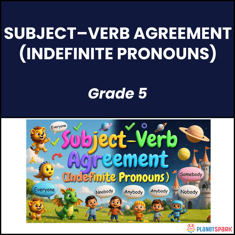 Class 5 Worksheet on Subject–Verb Agreement