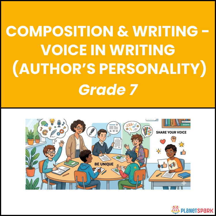 Class 7 English Worksheet on Voice Author