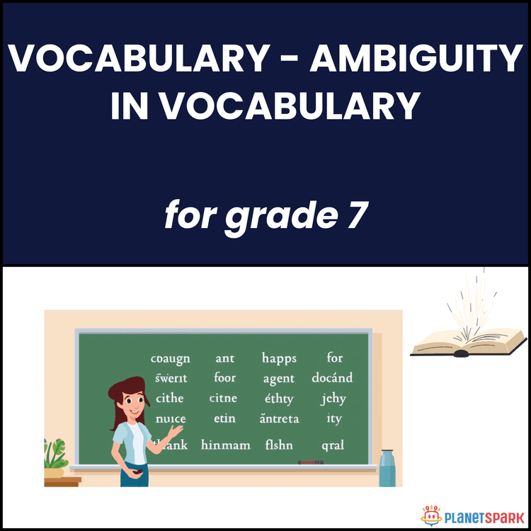 Class 7 English Worksheet on Word Ambiguity